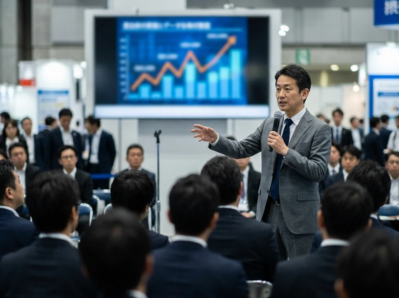 登壇するセミナー講師の様子